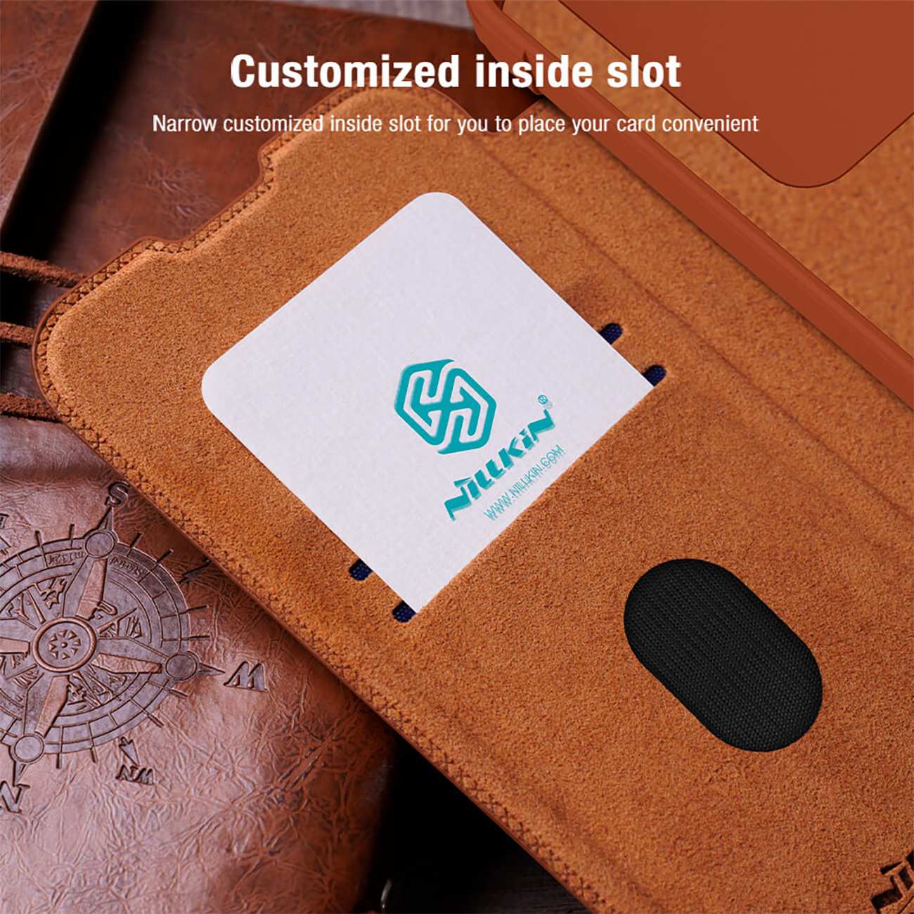 قاب کلاسوری گوشی سامسونگ گلکسی اس 24 اف ای نیلکین Qin Pro Series Leather
