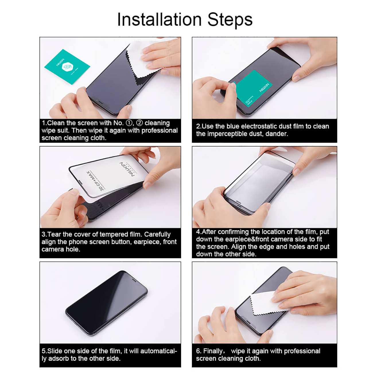 گلس شفاف آیفون 16 پرو 3 بعدی نیلکین Amazing 3D