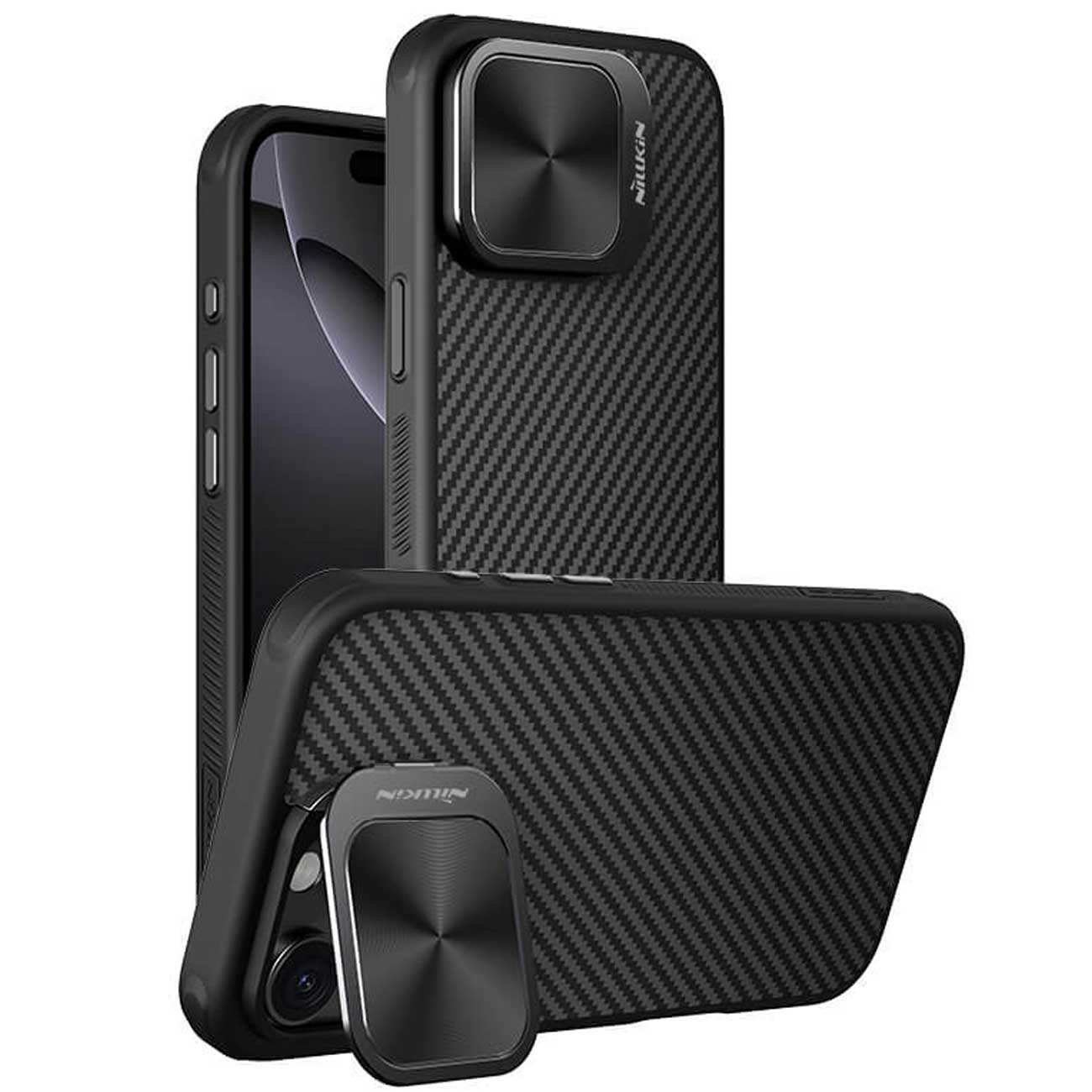 قاب مگنتی محافظ گوشی آیفون 16 پرومکس نیلکین CarboProp Magnetic MagSafe