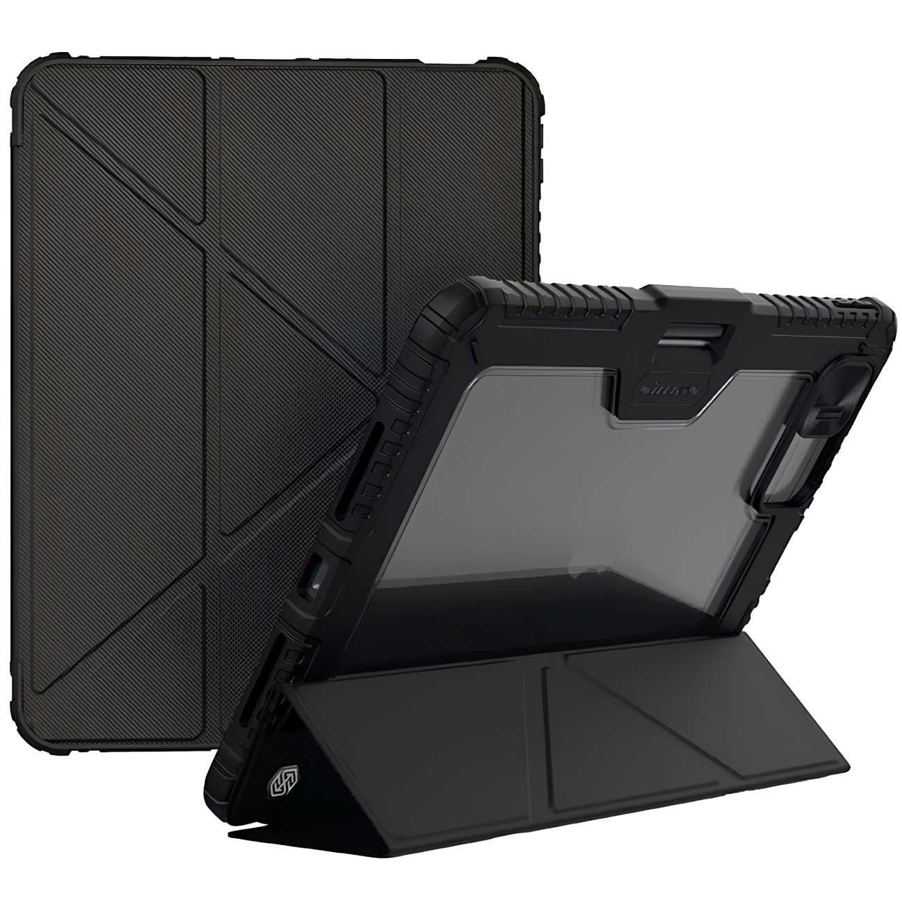 کاور کلاسوری نیمه شفاف آیپد پرو 13 2024 بامپردار نیلکین Bumper Leather Case Pro