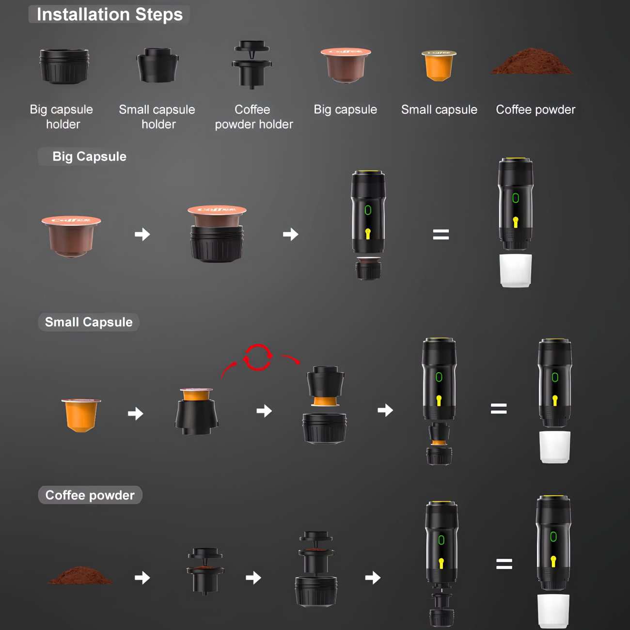 اسپرسو ساز شارژی نورث پلاس Coffee Mate G01