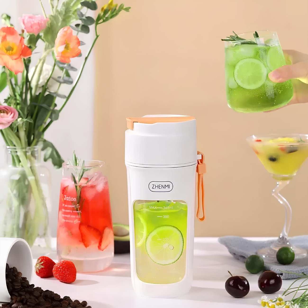 شیکر ورزشی شارژی 340 میلی لیتر ژنمی شیائومی ZMGZ-J5