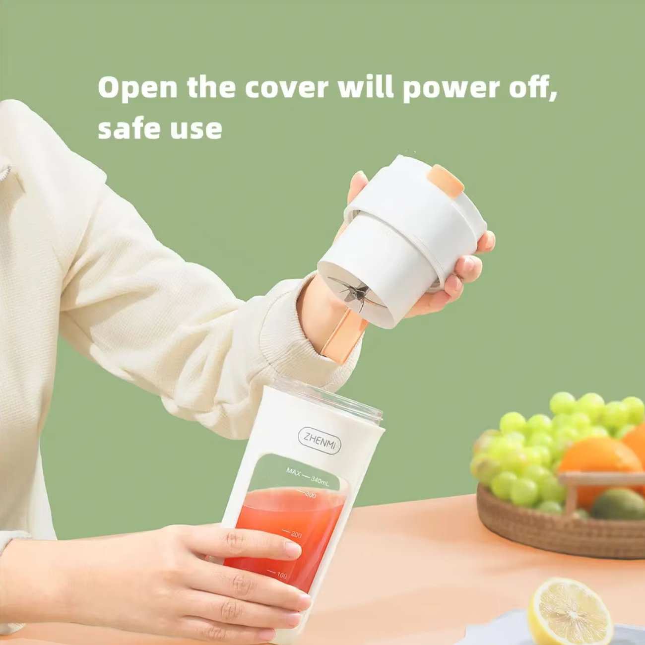 شیکر ورزشی شارژی 340 میلی لیتر ژنمی شیائومی ZMGZ-J5