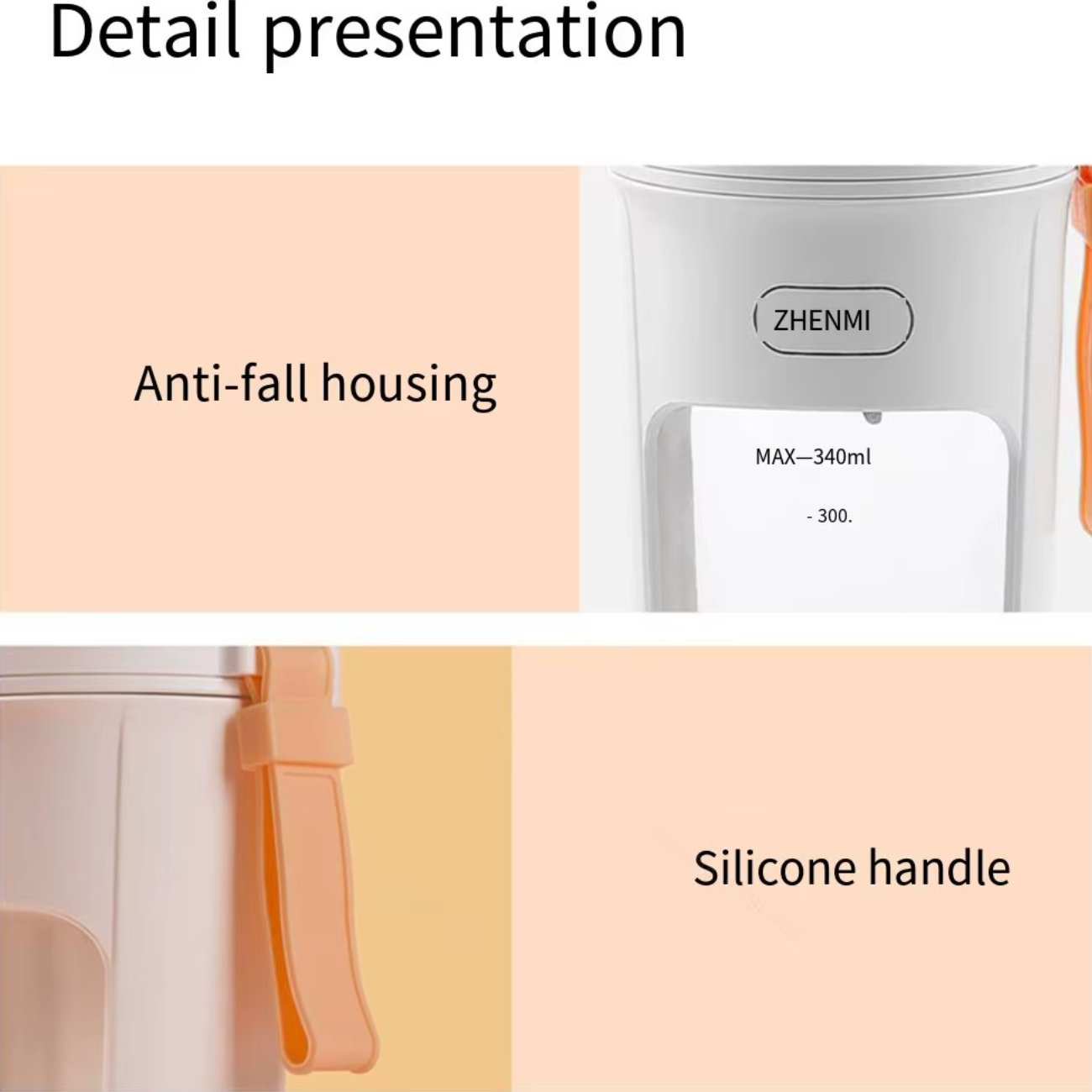 شیکر ورزشی شارژی 340 میلی لیتر ژنمی شیائومی ZMGZ-J5