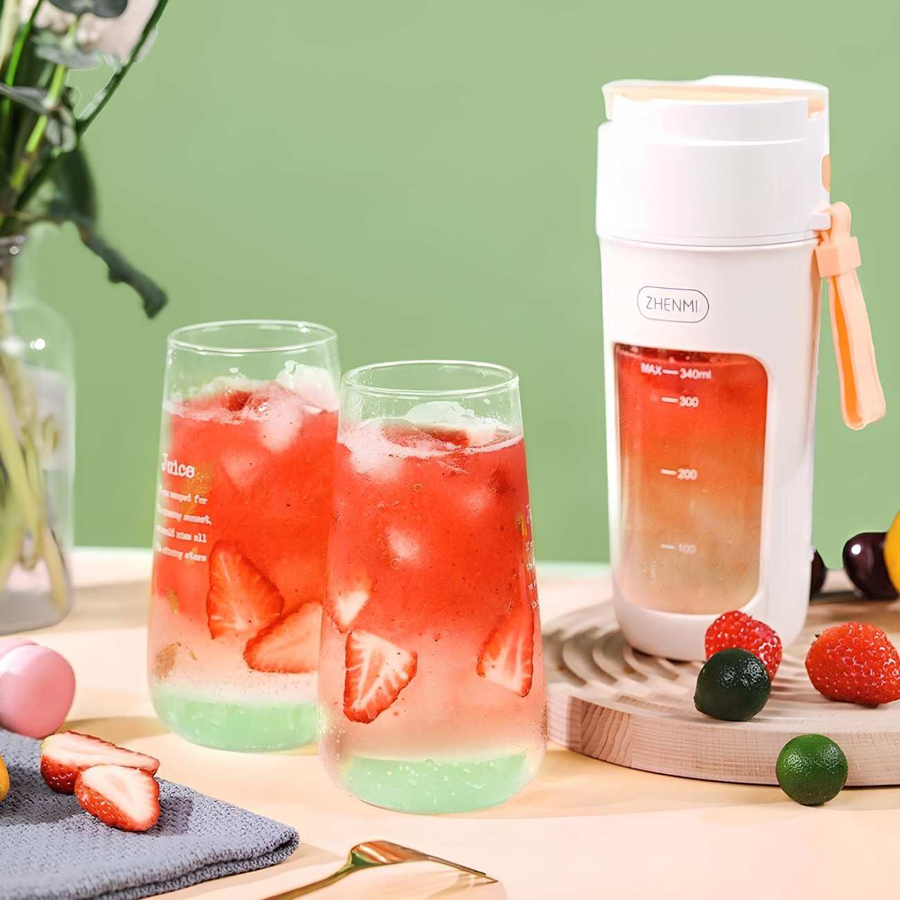 شیکر ورزشی شارژی 340 میلی لیتر ژنمی شیائومی ZMGZ-J5