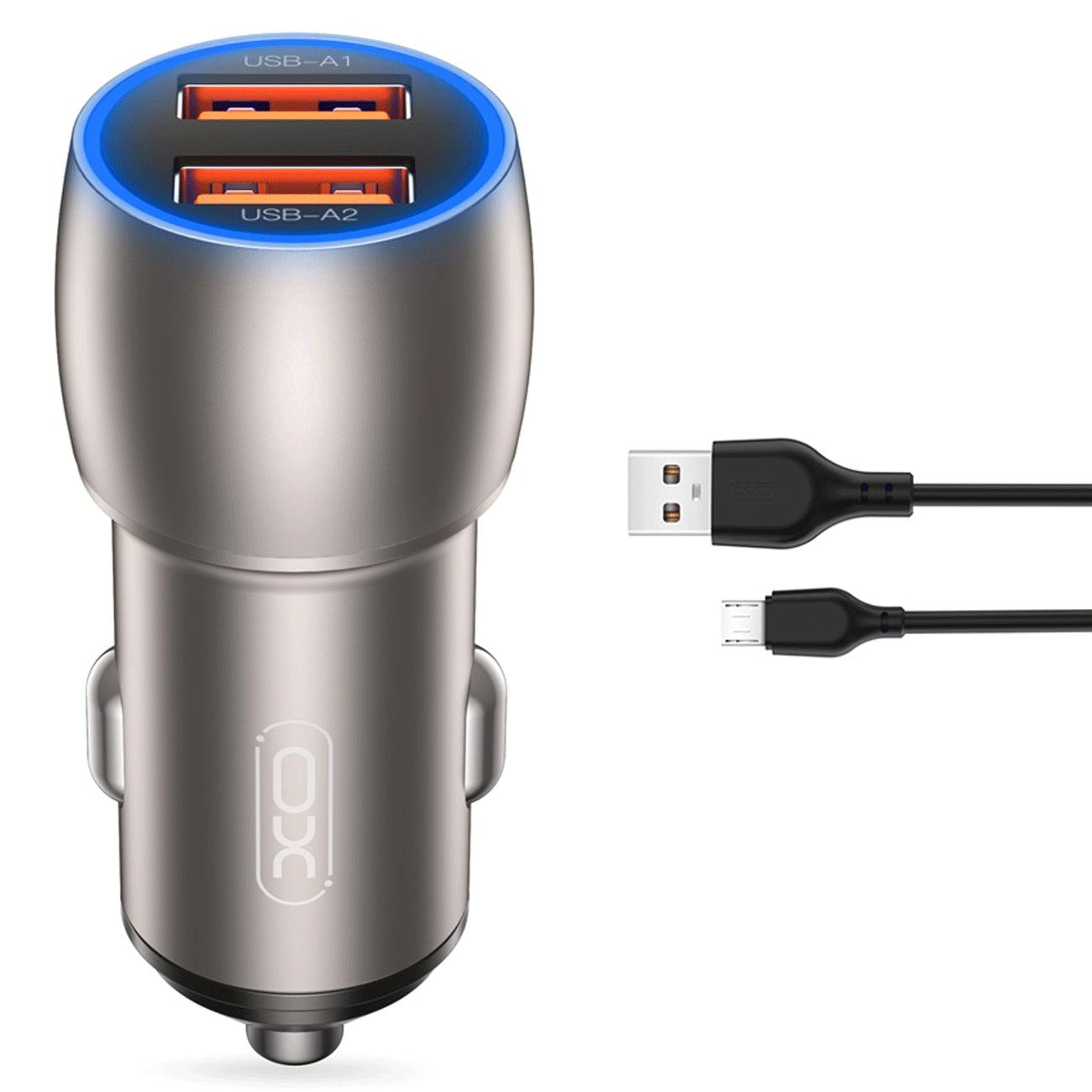 شارژر فندکی فست شارژ ماشین 36 وات ایکس او CC52