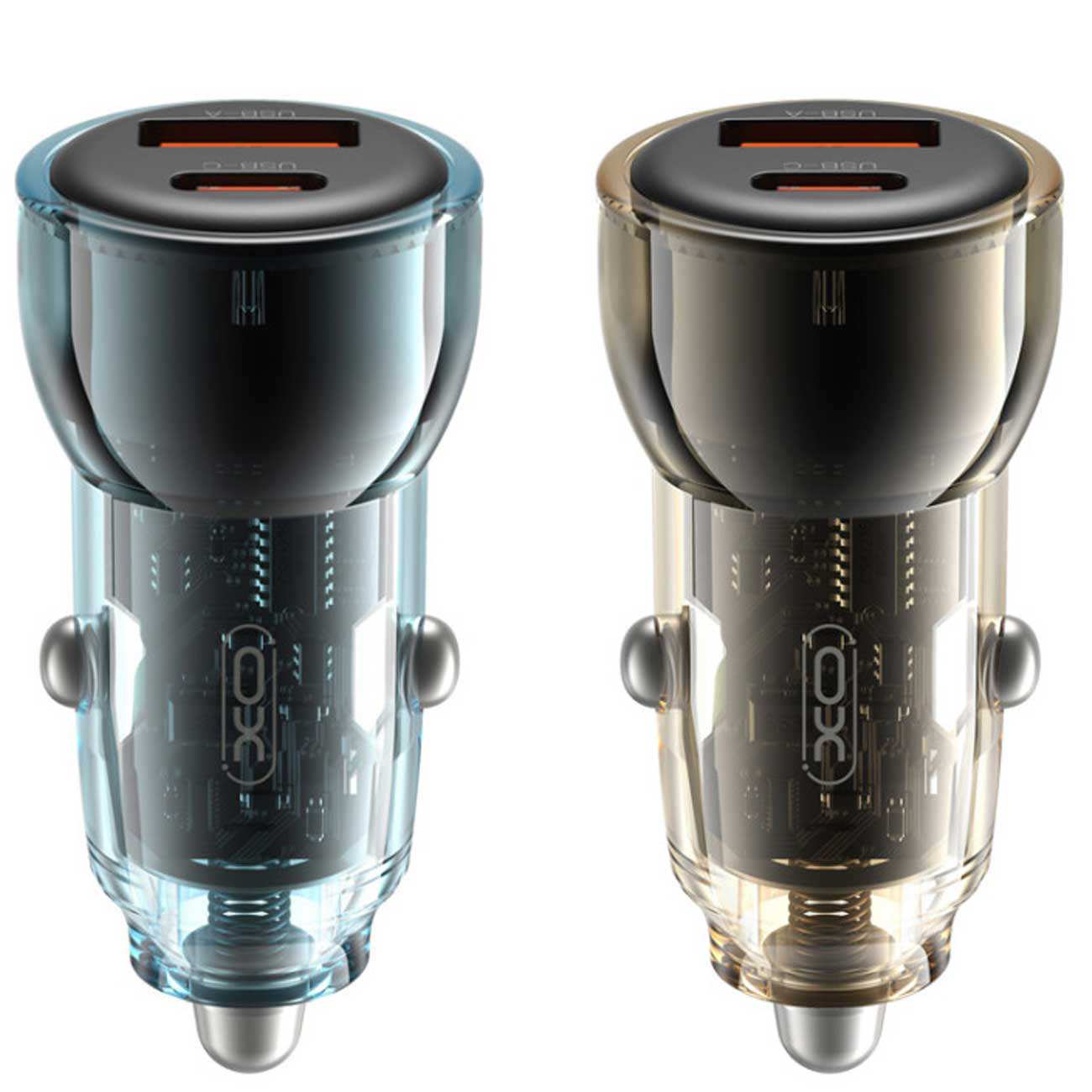 شارژر فندکی فست شارژ ماشین تایپ سی 60 وات 3 آمپر ایکس او CC60