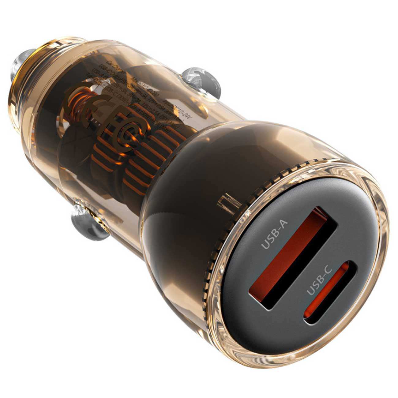 شارژر فندکی فست شارژ ماشین تایپ سی 60 وات 3 آمپر ایکس او CC60