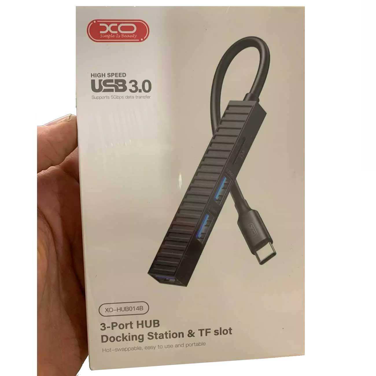 هاب تایپ سی 4 پورت ایکس او HUB014B