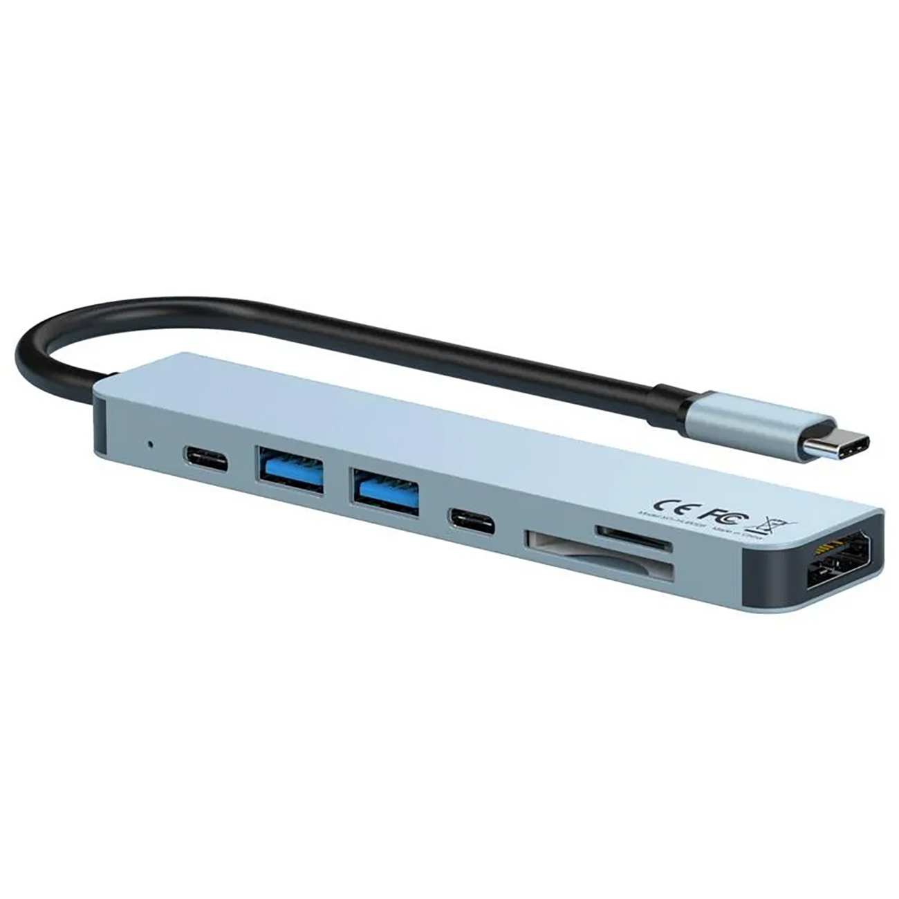 هاب تایپ سی 7 پورت ایکس او HUB008