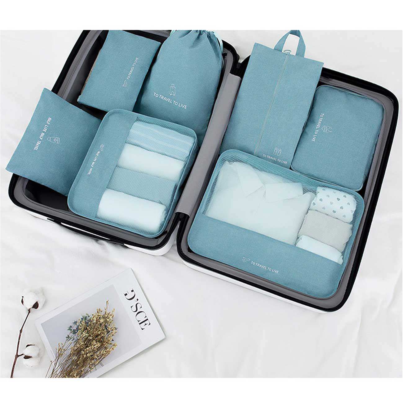 پک نظم دهنده چمدان و ساک چند منظوره 7 تیکه ضدآب برلیانس Seven-piece set