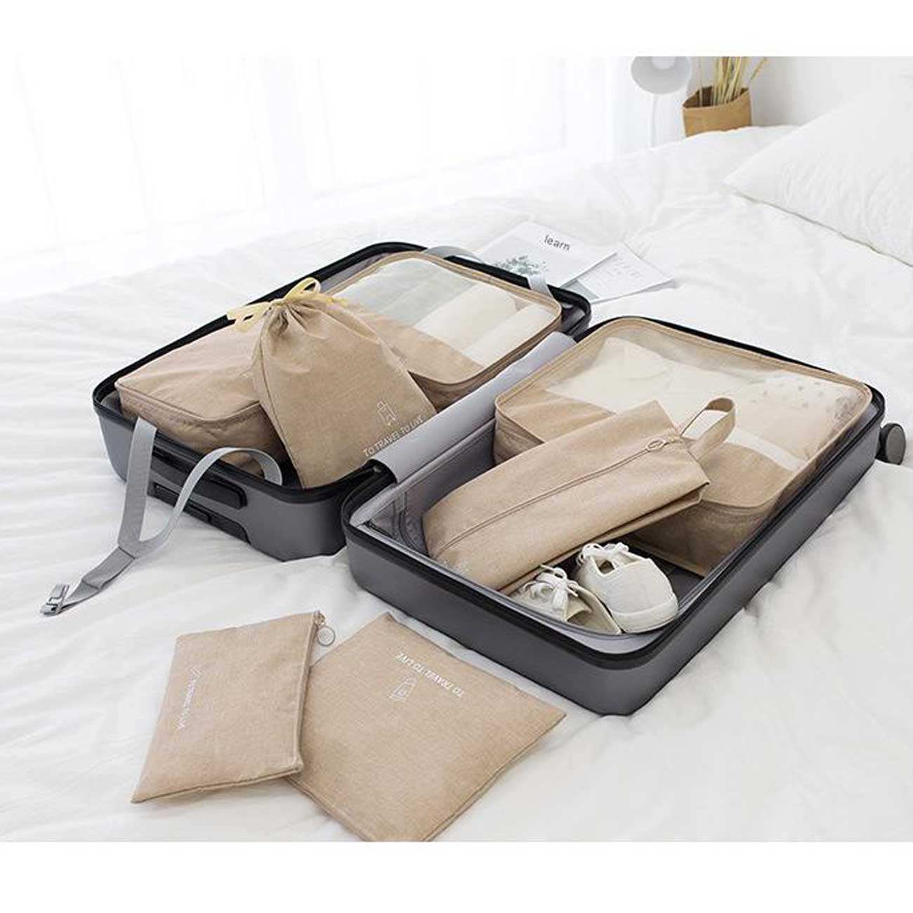پک نظم دهنده چمدان و ساک چند منظوره 7 تیکه ضدآب برلیانس Seven-piece set