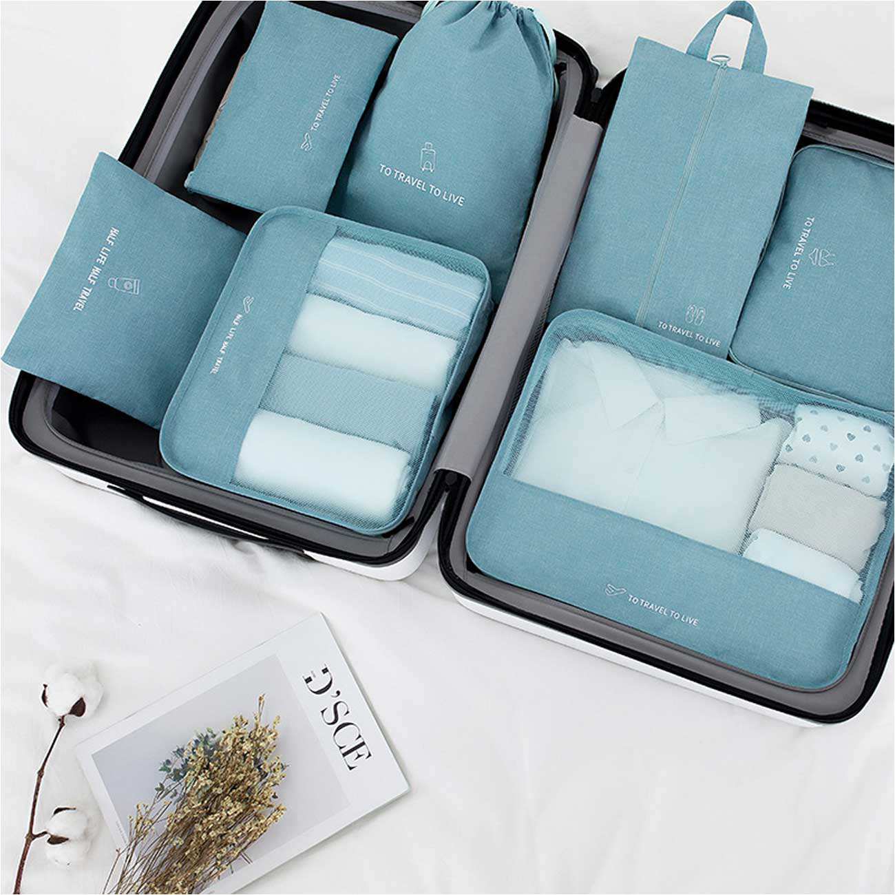 پک نظم دهنده چمدان و ساک چند منظوره 7 تیکه ضدآب برلیانس Seven-piece set