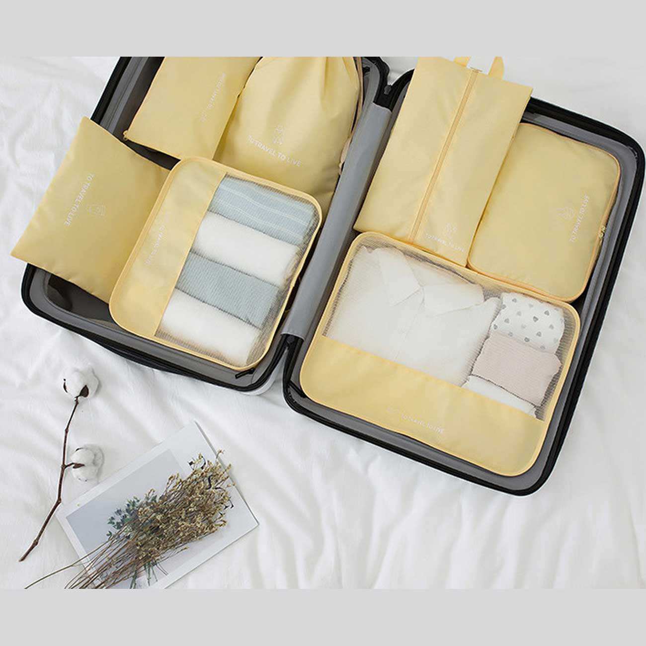 پک نظم دهنده چمدان و ساک چند منظوره 7 تیکه ضدآب برلیانس Seven-piece set