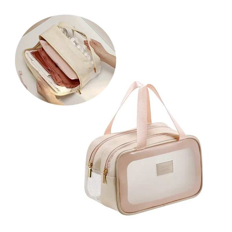 کیف لوازم آرایشی و بهداشتی دارای محفظه جدا کننده TPU double-layer