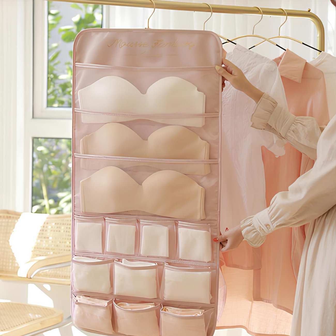 کاور آویز نظم دهنده لباس زیر و جوراب دوطرفه Mousse Fantasy