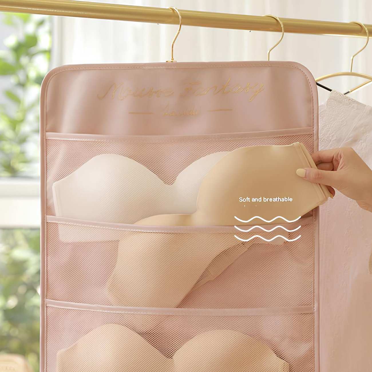 کاور آویز نظم دهنده لباس زیر و جوراب دوطرفه Mousse Fantasy