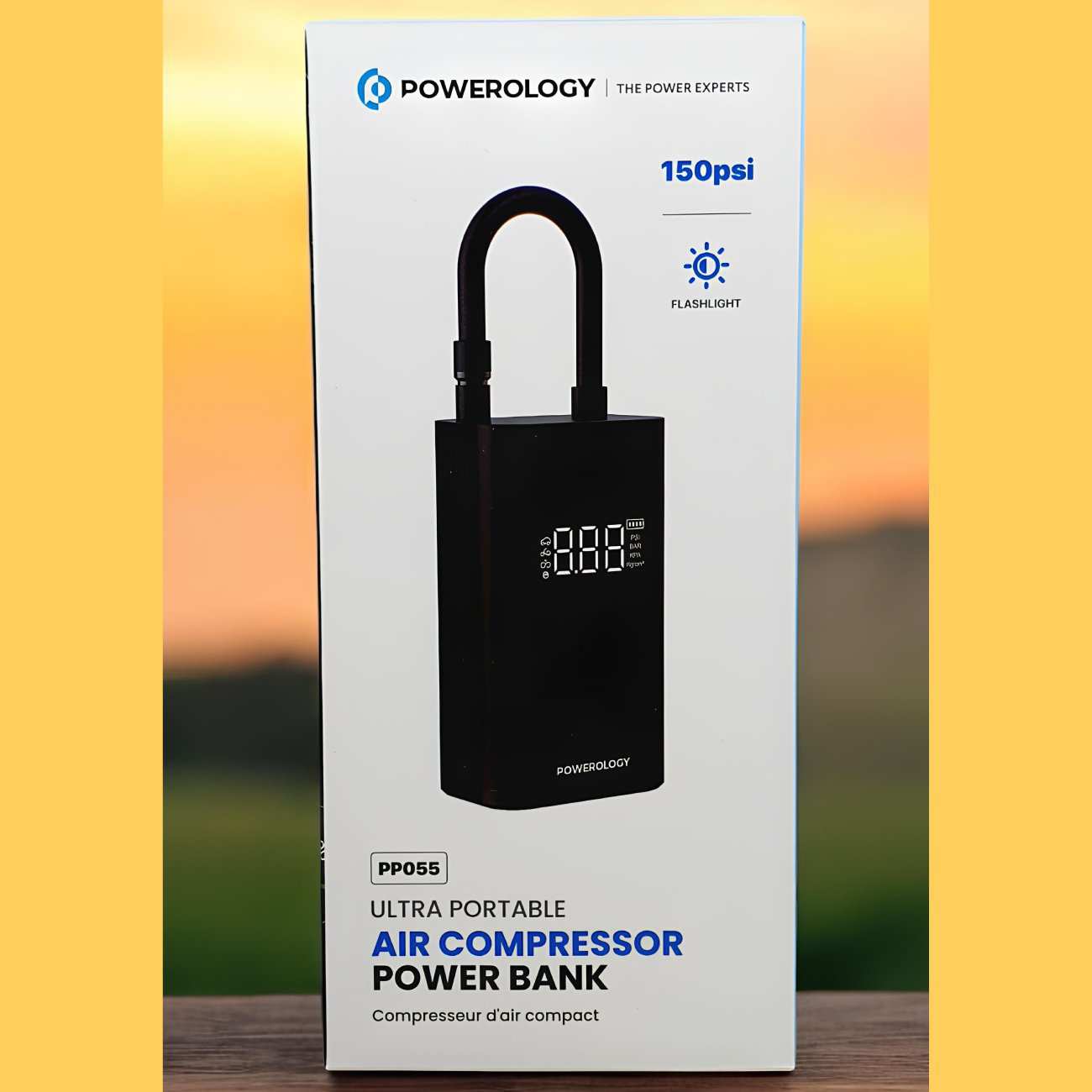 پمپ باد شارژی، پاوربانک و چراغ قوه پاورولوژی PP055 Ultra PPBCHA55