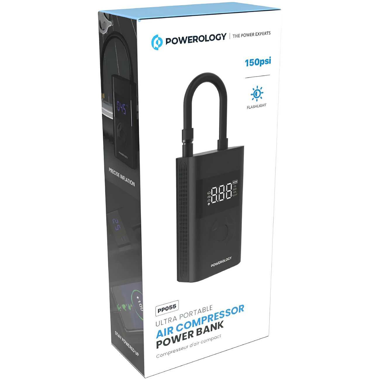 پمپ باد شارژی، پاوربانک و چراغ قوه پاورولوژی PP055 Ultra PPBCHA55