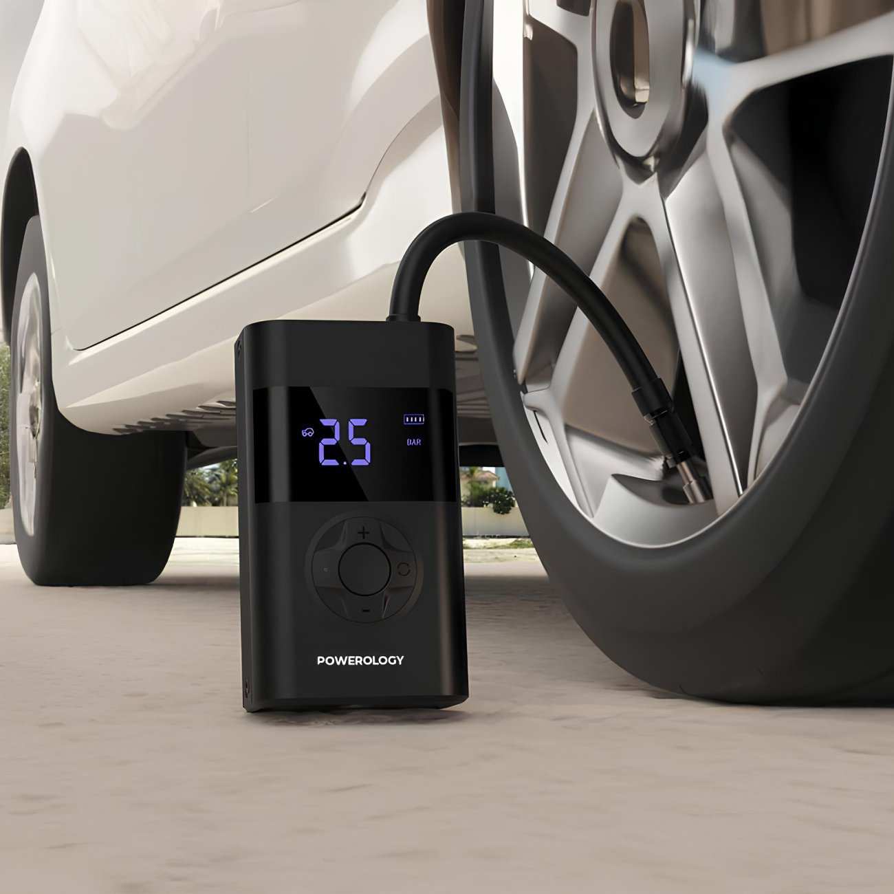 پمپ باد شارژی، پاوربانک و چراغ قوه پاورولوژی PP055 Ultra PPBCHA55