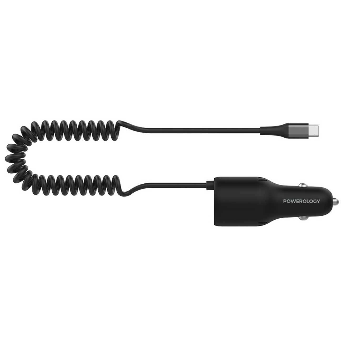 شارژر فندکی فست شارژ ماشین تایپ سی 100 وات پاورولوژی PCCSR016