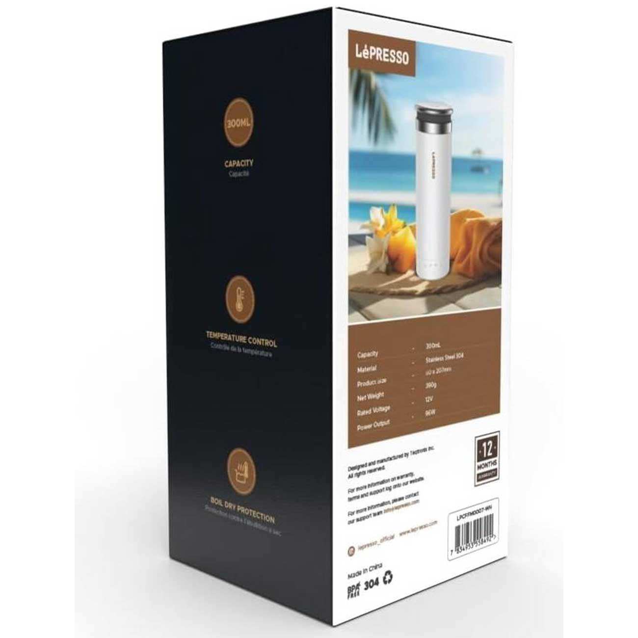 کتری برقی مسافرتی 300 میلیلیتری لپرسو LPCFFM0007-WH