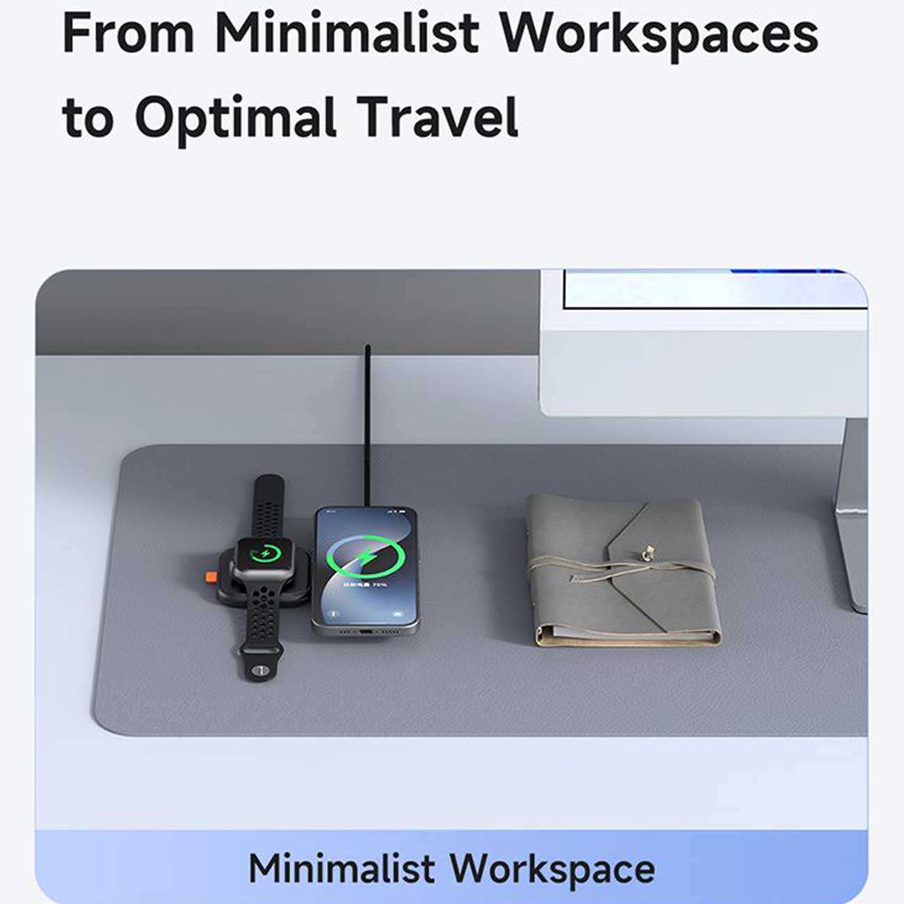 شارژر وایرلس 15 وات گوشی آیفون و هندزفری بلوتوثی دوکاره مک دودو همراه کابل دوسر تایپ سی CH-216