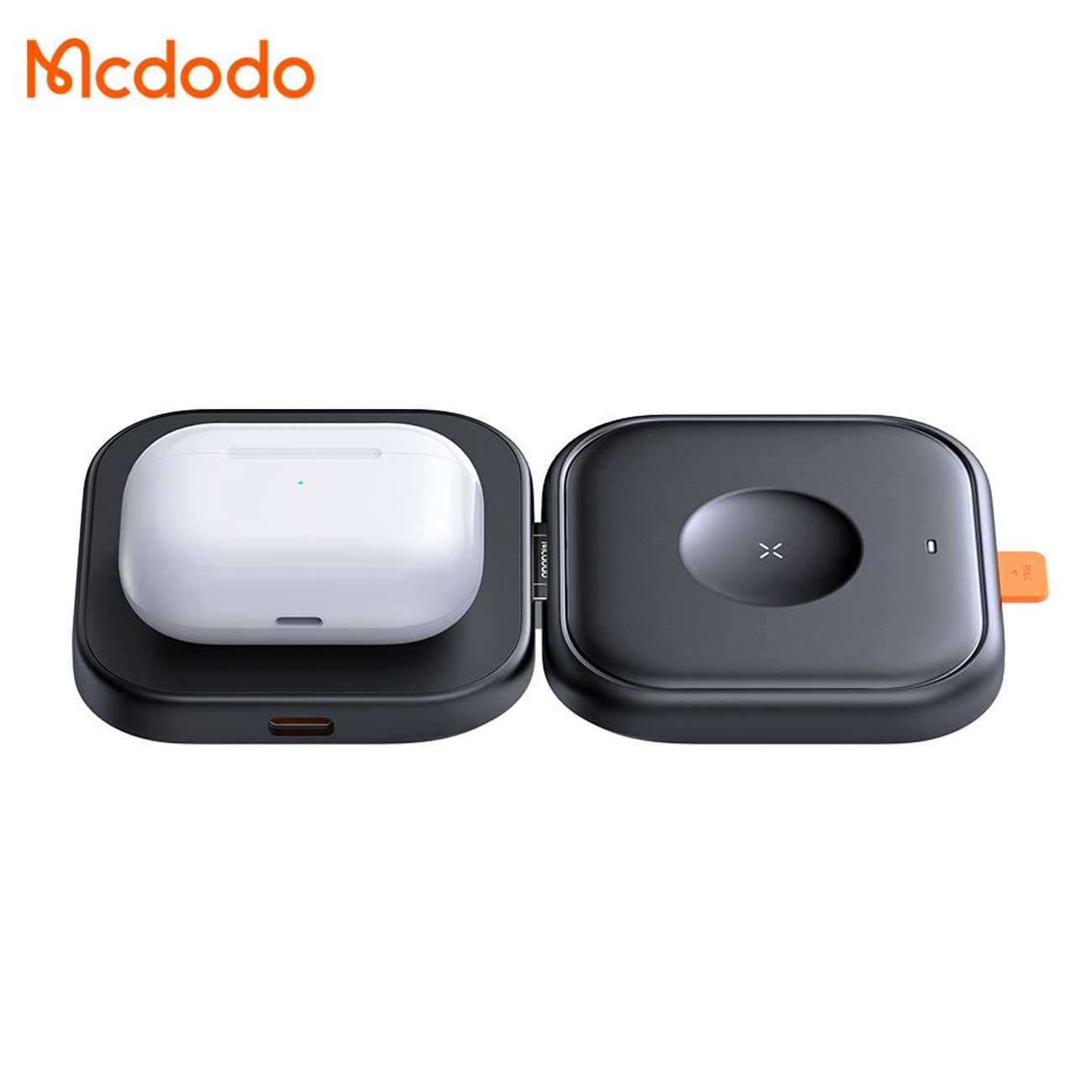 شارژر وایرلس 15 وات گوشی آیفون و هندزفری بلوتوثی دوکاره مک دودو همراه کابل دوسر تایپ سی CH-216