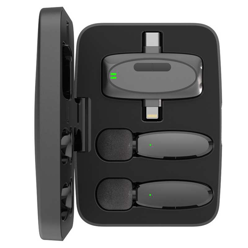 میکروفون یقه ای بی سیم دوتایی پرودو PD-2MLAVCC-BK