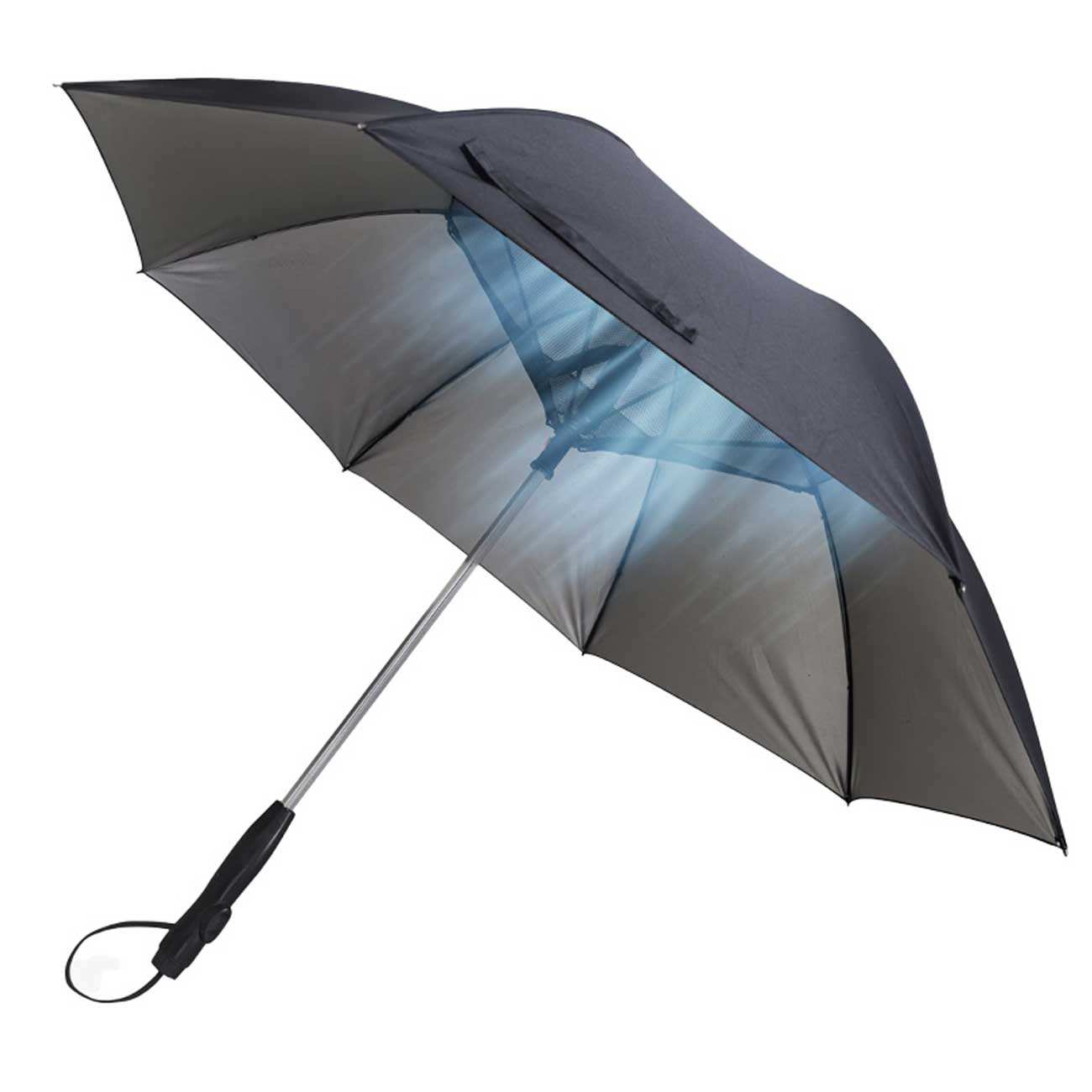 چتر آفتابی و بارنی دارای فن خنک کننده و مه مرطوب کننده پورودو PD-LFST029-BK