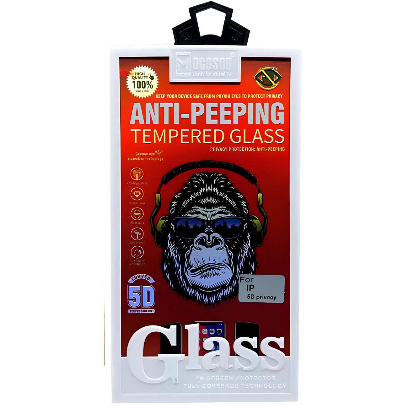 گلس پرایوسی تمام چسب آیفون 14 موکوسون Anti-Peeping