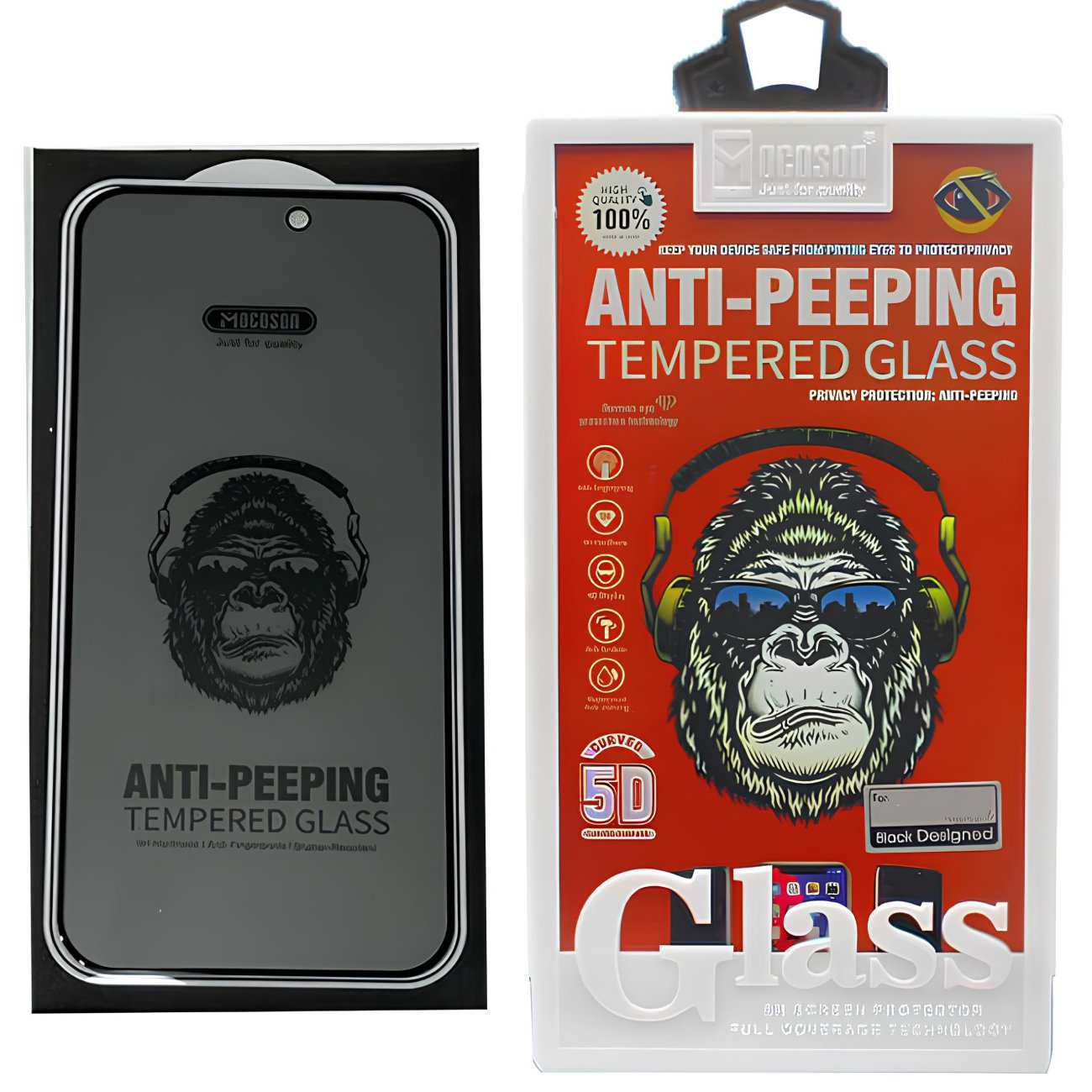 گلس پرایوسی تمام چسب آیفون 14 موکوسون Anti-Peeping