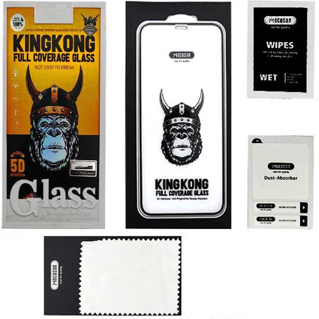 گلس شیشهای تمام پوشش گوشی آیفون 14 پرو موکوسون KINGKONG