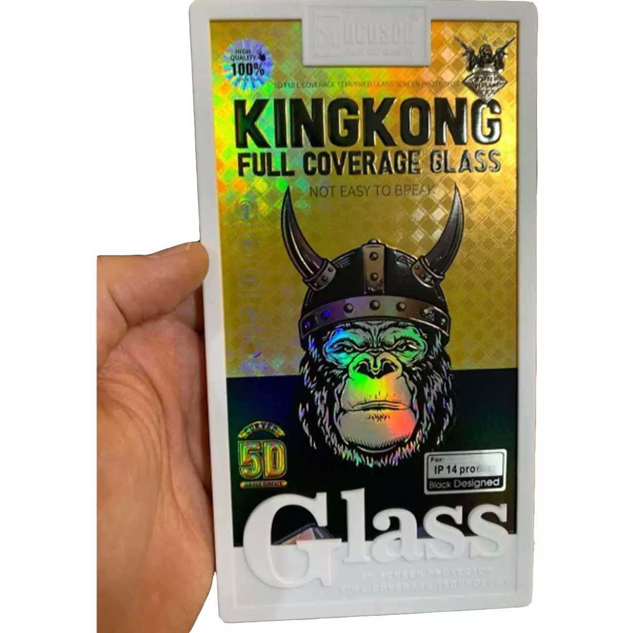 گلس شیشهای تمام پوشش گوشی آیفون 14 پرو موکوسون KINGKONG