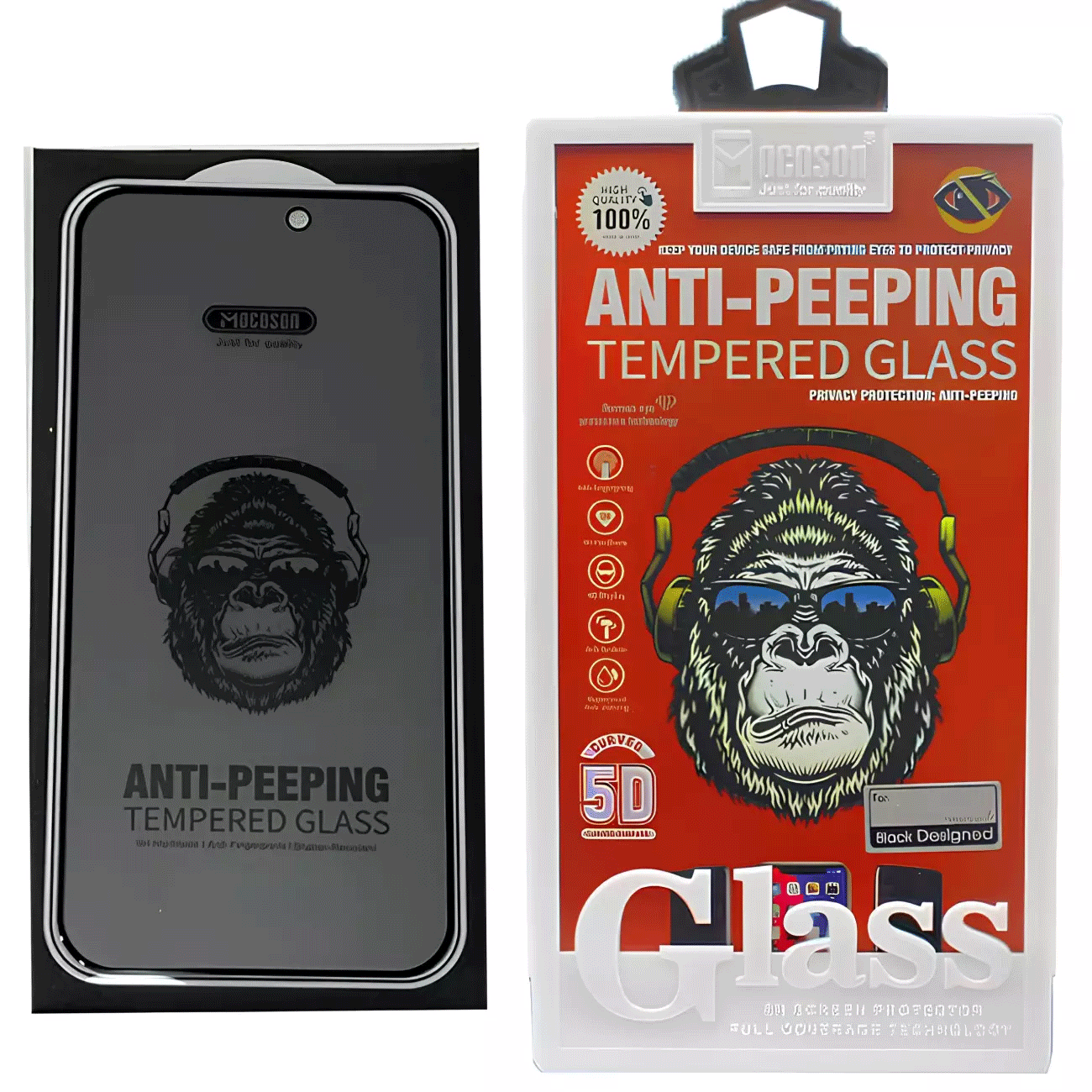 گلس پرایوسی آیفون 14 پرومکس موکوسون Tempered Glass Privacy