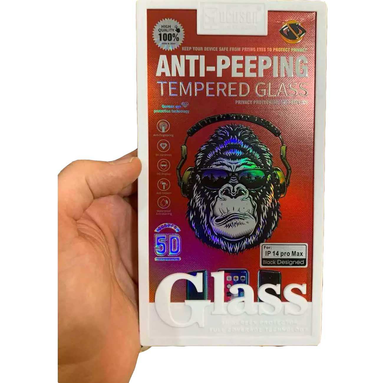 گلس پرایوسی آیفون 14 پرومکس موکوسون Tempered Glass Privacy