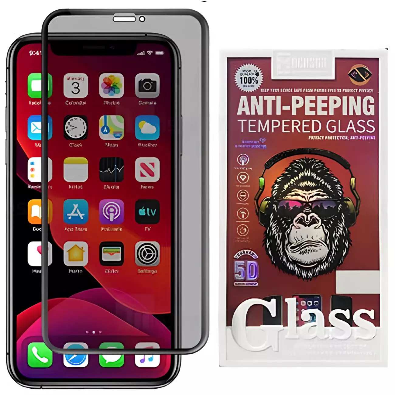 گلس پرایوسی تمام چسب آیفون 11 موکوسون Anti-Peeping