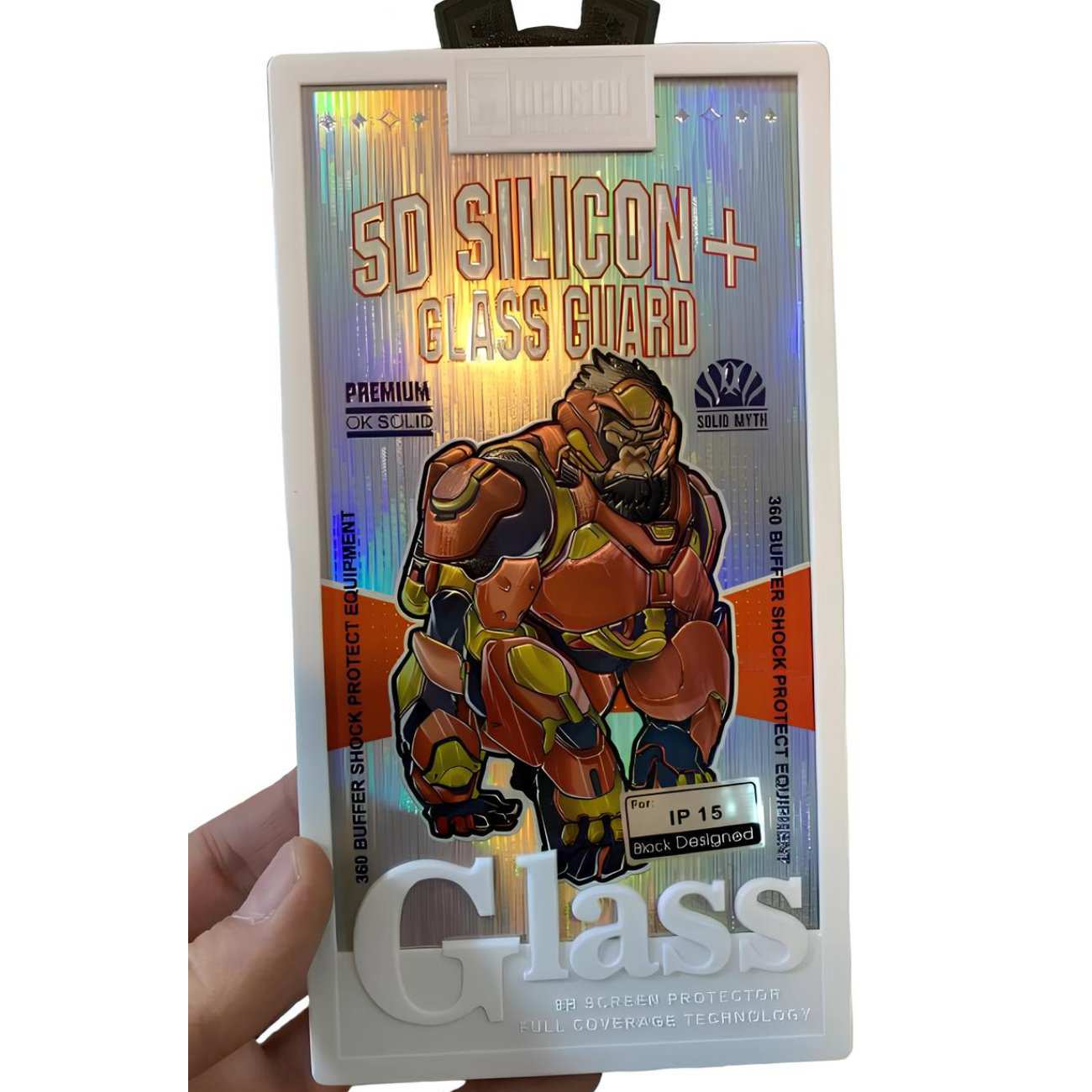 محافظ صفحه نمایش ایربگ دار آیفون 15 موکوسون 5D Silicon Plus