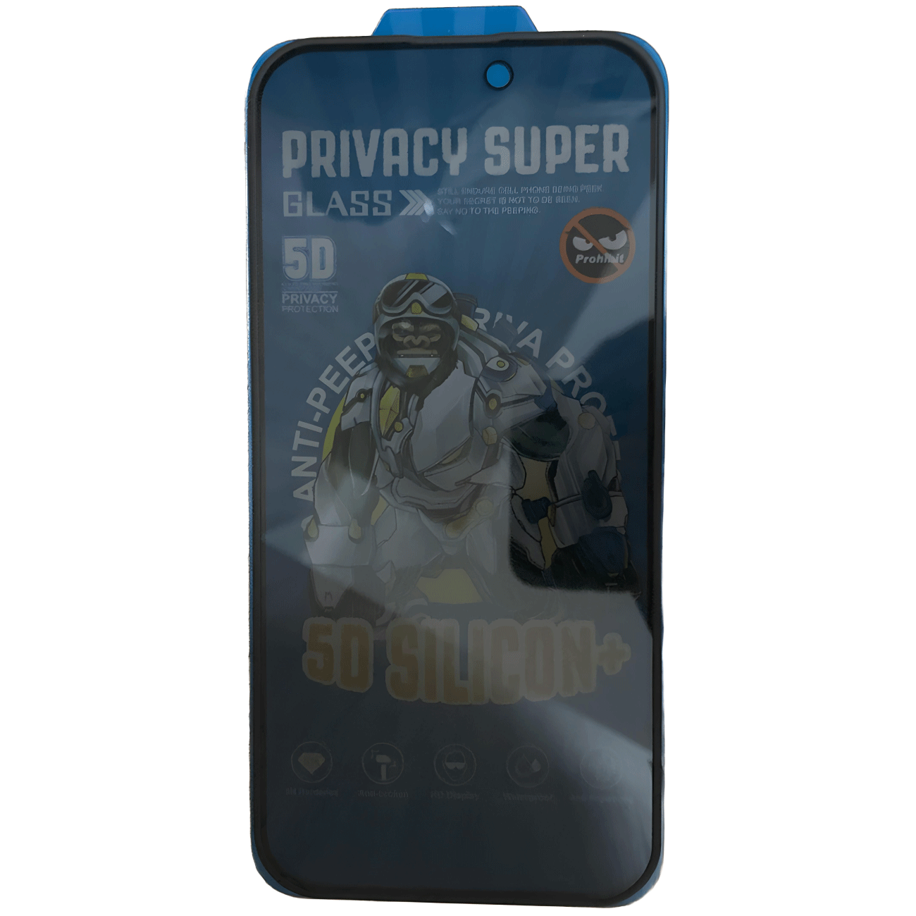 گلس پرایوسی ایربگ دار آیفون 15 پرو مکس 5 بعدی موکوسون Privacy Super