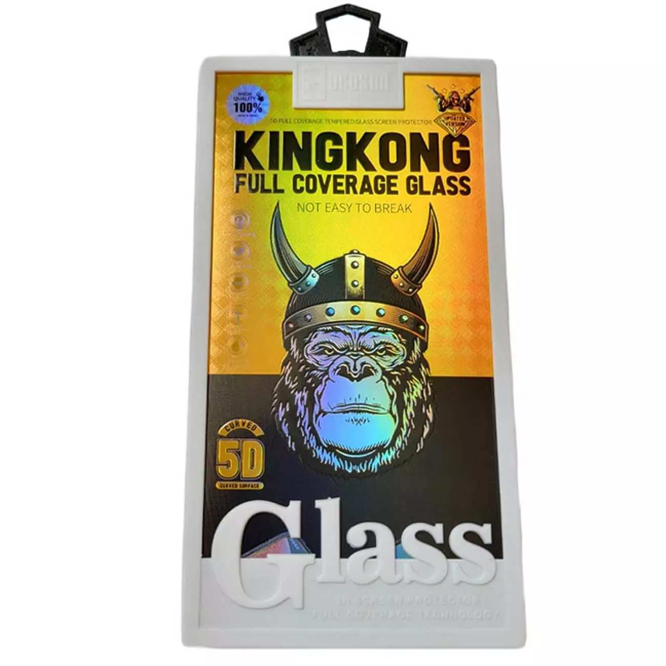 گلس شیشه ای تمام چسب 5 بعدی آیفون 16 موکسون KINGKONG