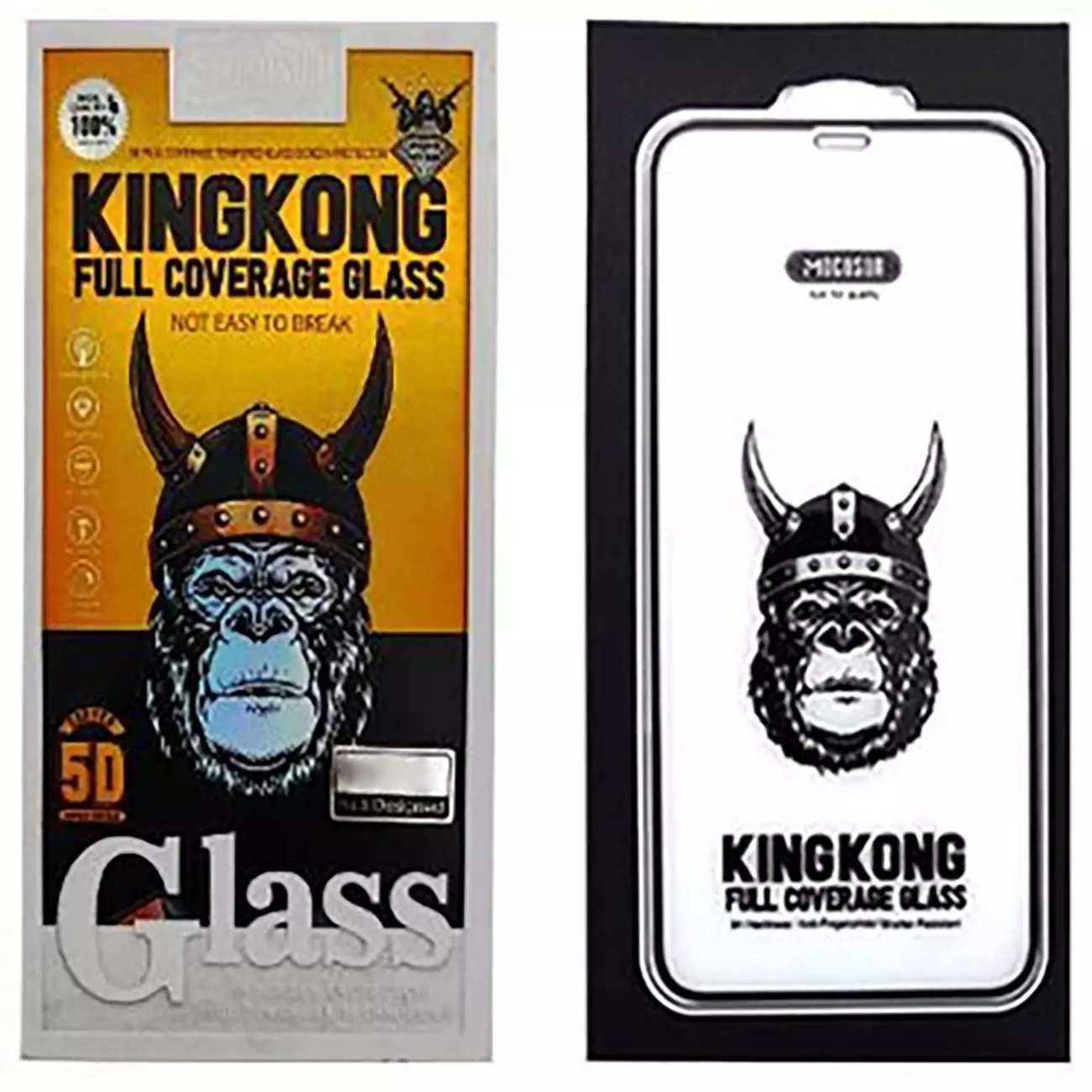 گلس شیشه ای تمام چسب 5 بعدی آیفون 16 موکسون KINGKONG