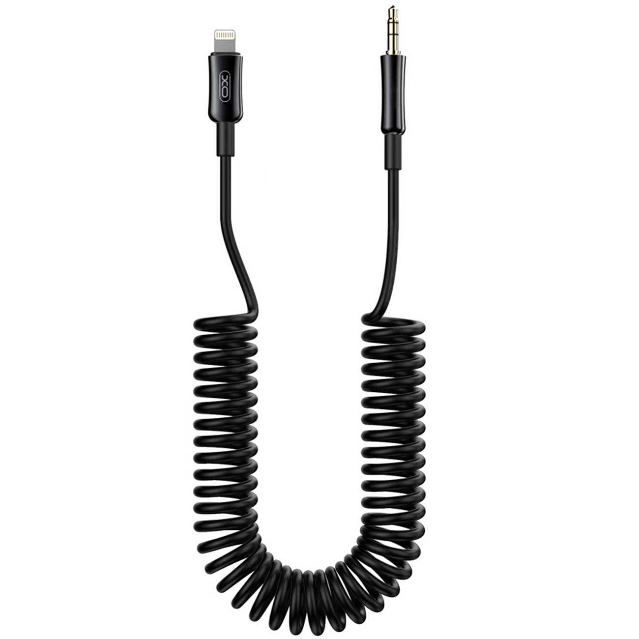 مبدل و کابل لایتنینگ به جک 3.5 میلی متری یک متری با طراحی فنری ایکس او NB-R255A