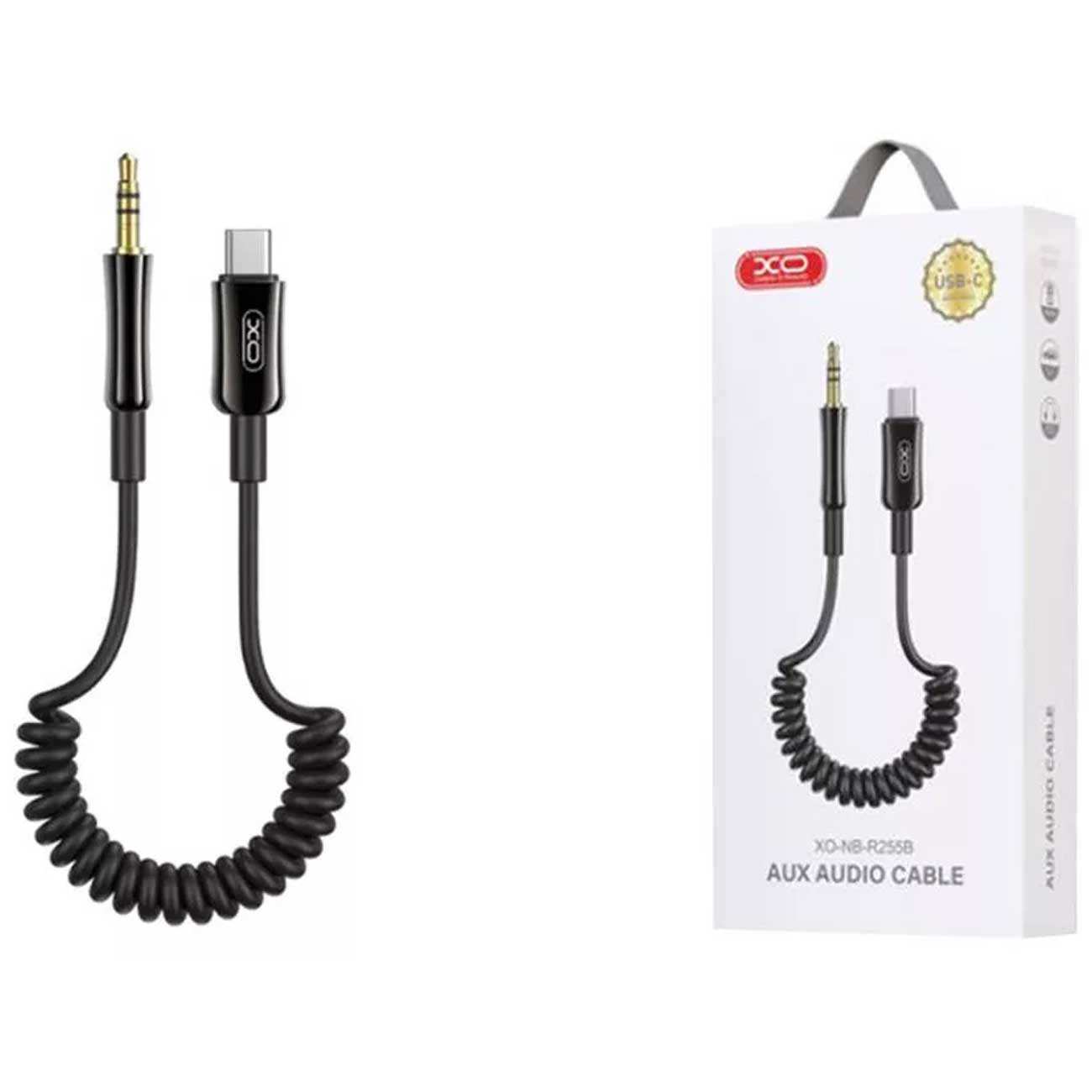 کابل صدای تایپ سی به جک 3.5 میلی متری یک متری ایکس او NB-R255B