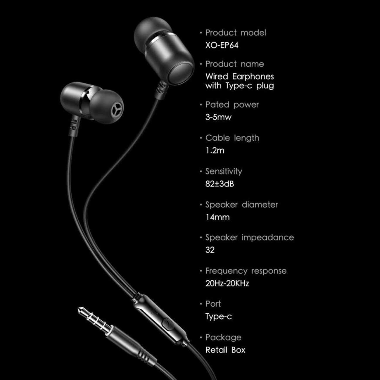 هندزفری جک 3.5 میلی متری ایکس او EP64