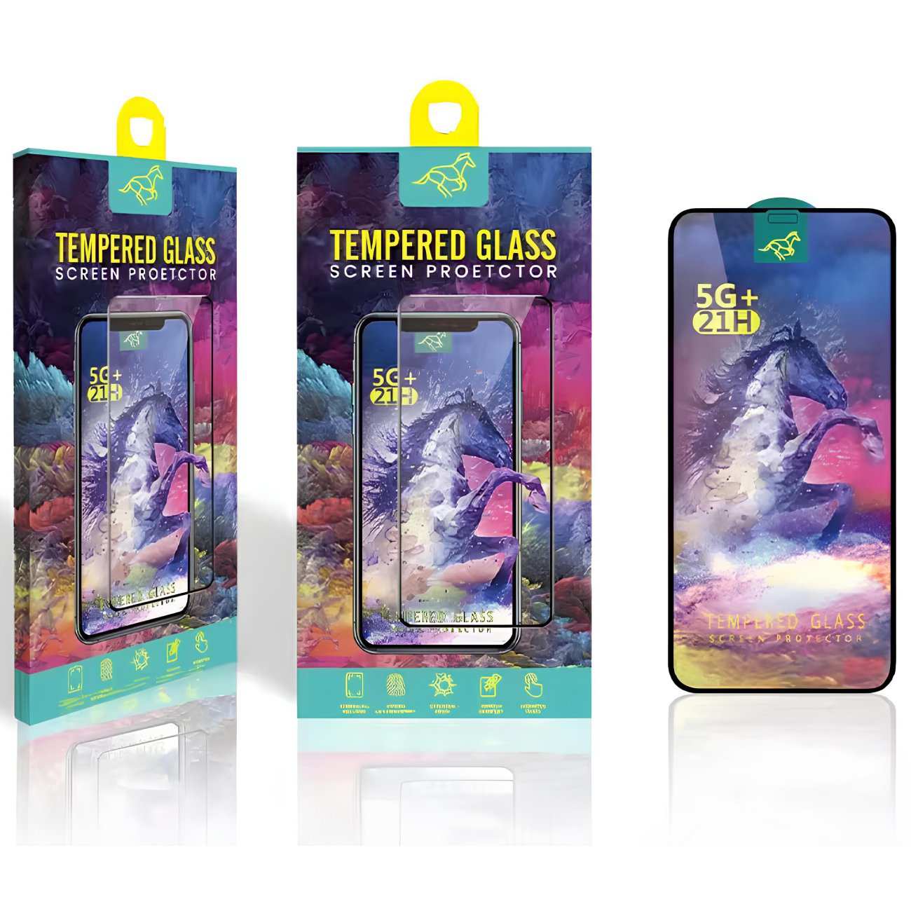 گلس شیشه ای تمام صفحه سامسونگ گلکسی A34 فایو جی هورس 5G+ 21H