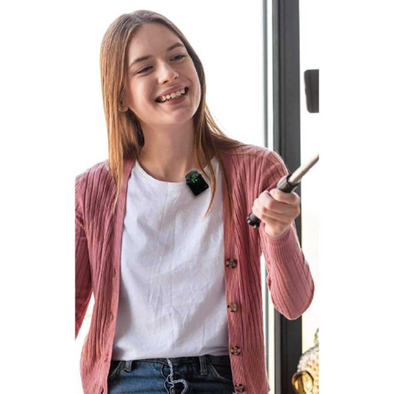 میکروفن یقه ای بی سیم تایپ سی و لایتنینگ گرین GLM-PROFESSIONAL