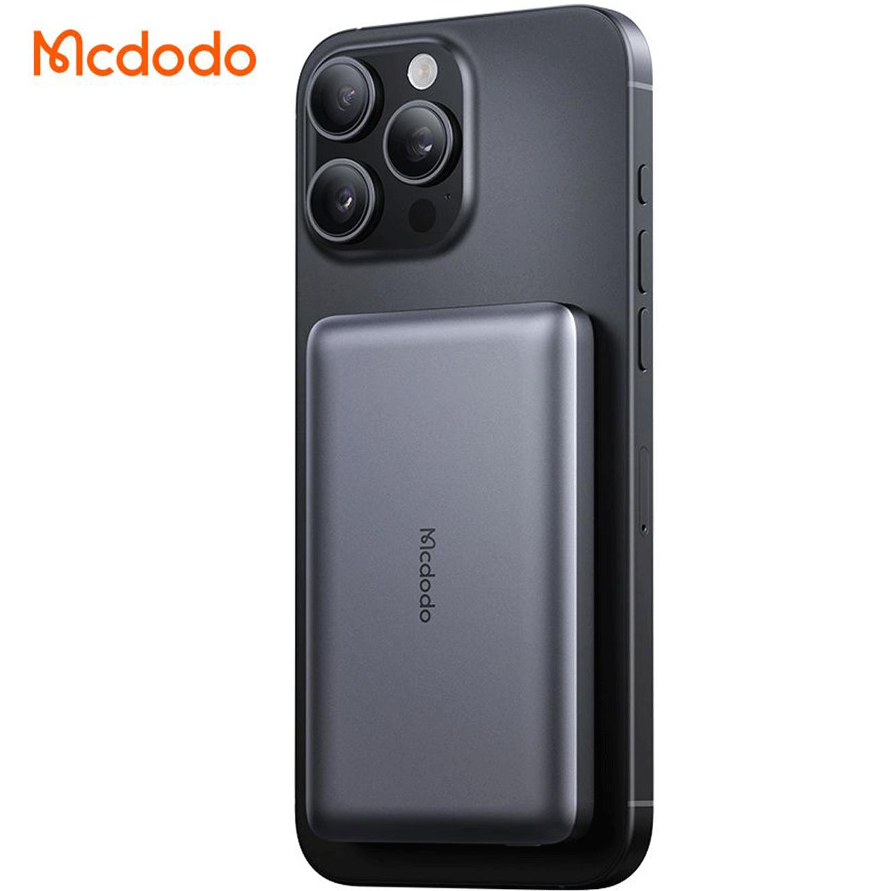 پاوربانک وایرلس مگ سیف 15 وات و تایپ سی 20 وات 10000 مک دودو MC-465