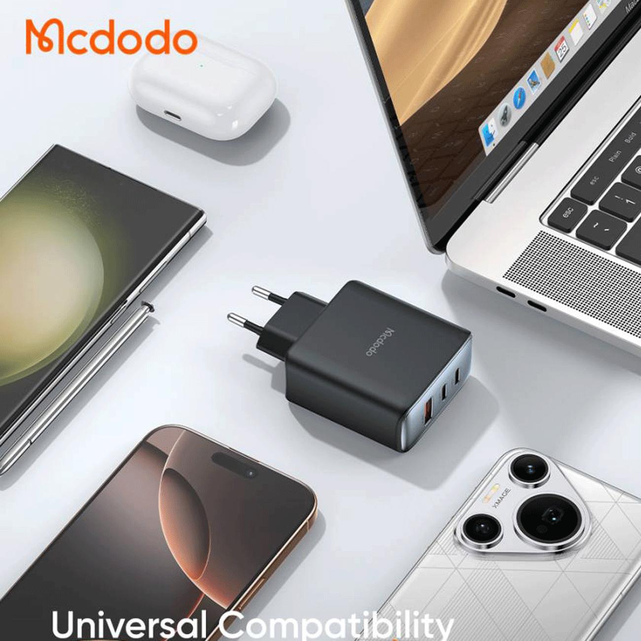 شارژر دیواری تایپ سی و یو اس بی 45 وات مک دودو CH-4860