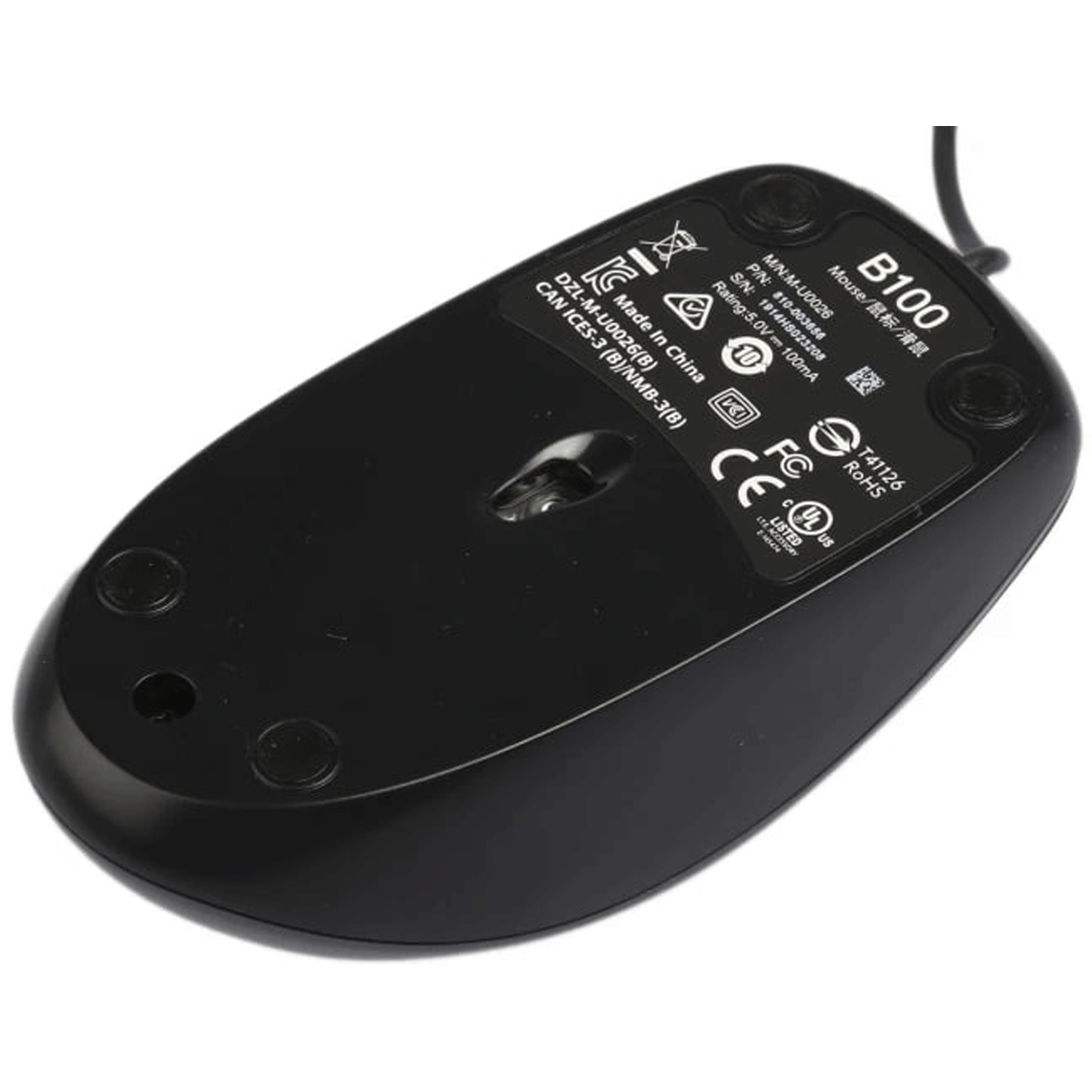 ماوس سیمی یو اس بی لاجیتک B100