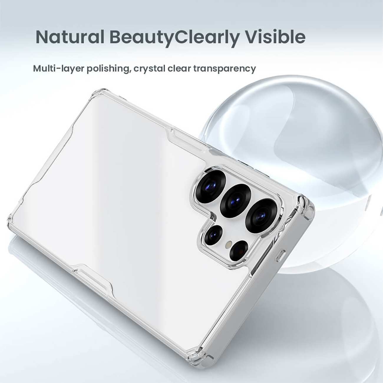 قاب محافظ ژله ای شفاف سامسونگ گلکسی اس 25 اولترا نیلکین Nature TPU Pro